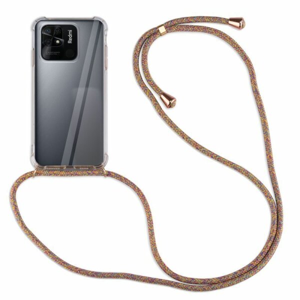 Handykette für Xiaomi Redmi 10C Handyhülle mit Band Hülle Handy Tasche in Rainbow