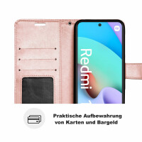 Handyhülle Xiaomi Redmi 10, Hülle Handy Tasche Schutzhülle Klapphülle Flip Case