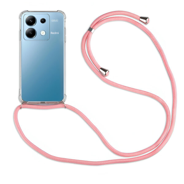 Handykett für Xiaomi Redmi Note 13 Serie Hülle mit Kordel Handyhülle mit Band  Redmi Note 13 4G in Rosa