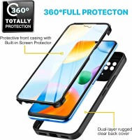 360° Grad Hülle Xiaomi Redmi 10C Rundum vollschutz Integriertem Displayschutz Schwarz