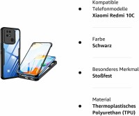 360° Grad Hülle Xiaomi Redmi 10C Rundum vollschutz Integriertem Displayschutz Schwarz