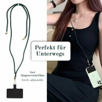 Handykette Universal + Farbauswahl + zum Umhängen für Handyhülle Hülle Cover  Dunkel-Grün