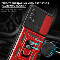Outdoor Panzer Hülle Motorola Moto E20 E30 E40 Handyhülle Kameraschutz Ringhalte Rot