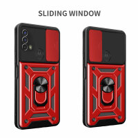 Outdoor Panzer Hülle Motorola Moto E20 E30 E40 Handyhülle Kameraschutz Ringhalte Rot