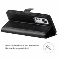 Handyhülle für Xiaomi 12 / 12X 5G – Klapphülle PU-Leder Schwarz