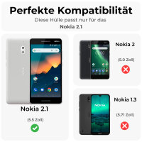 Handy Tasche Nokia Handyhülle Hülle Schutzhülle Klapphülle Case Schale Etui Book Nokia 2.1 Blau
