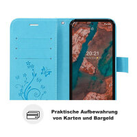 Handy Tasche Nokia Handyhülle Hülle Schutzhülle Klapphülle Case Schale Etui Book Nokia 2.1 Blau