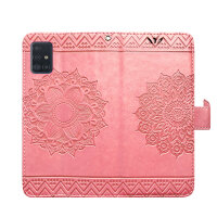 Handy Tasche für Samsung Galaxy A51 SM-A515 Hülle Case Buchhülle Klapphülle TPU Mandala Rosegold