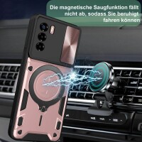 Outdoor Panzer Hülle für ZTE Handyhülle mit Slide Kameraschutz Ringhalter Bumper Blade V40 Vita Rosegold