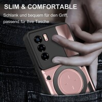 Outdoor Panzer Hülle für ZTE Handyhülle mit Slide Kameraschutz Ringhalter Bumper Blade V40 Vita Rosegold