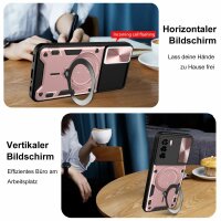Outdoor Panzer Hülle für ZTE Handyhülle mit Slide Kameraschutz Ringhalter Bumper Blade V40 Vita Rosegold