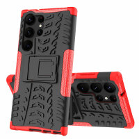 Outdoor Hülle für Samsung Galaxy S23 Ultra Handyhülle Handy Tasche Bumper TPU Rot