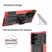 Outdoor Hülle für Samsung Galaxy S23 Ultra Handyhülle Handy Tasche Bumper TPU Rot