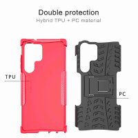 Outdoor Hülle für Samsung Galaxy S23 Ultra Handyhülle Handy Tasche Bumper TPU Rot
