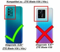 ZTE Blade V30 Vita, Handy Tasche Hülle Schutzhülle Klapphülle Flip Case Etui TPU
