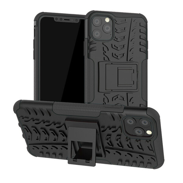 Handyhülle für Apple iPhone 11 Pro Max – Outdoor Panzer Cover Schwarz