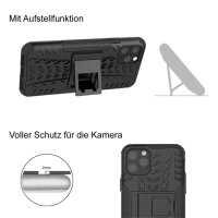 Handyhülle für Apple iPhone 11 Pro Max – Outdoor Panzer Cover Schwarz