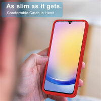 Handyhülle für Samsung Galaxy A25 – 360° Panzer Case mit Displayschutz Rot