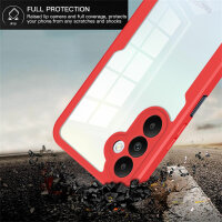Handyhülle für Samsung Galaxy A25 – 360° Panzer Case mit Displayschutz Rot
