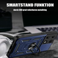 Outdoor Panzer Hülle Xiaomi Redmi Note 13 Pro 4G Handyhülle Kameraschutz Ring Blau