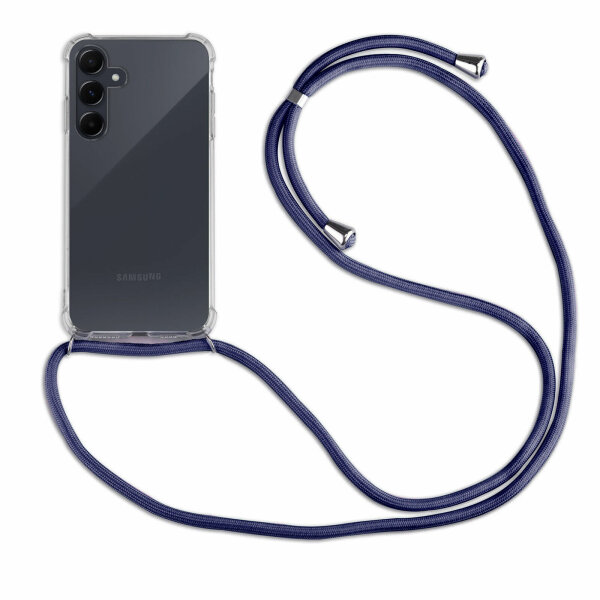 Handykette für Samsung Galaxy A55 Handyhülle mit Band Case Hülle mit Kordel Hand Blau