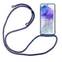 Handykette für Samsung Galaxy A55 Handyhülle mit Band Case Hülle mit Kordel Hand Blau