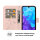 Huawei Handy Tasche Handyhülle Schutz Hülle Blumen Flip Cover Buch Case Etui Huawei Y5 2019 Rosegold