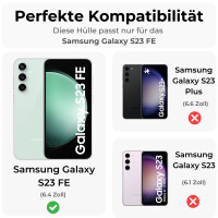 Hülle für Samsung Galaxy S23 FE Handy Tasche Case Schale Flip Cover Handyhülle Blume Lila