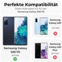 Handy Tasche für SAMSUNG Galaxy Hülle Handyhülle Schutzhülle Outdoor Case Schale Galaxy S20 FE SM-G780F Schwarz