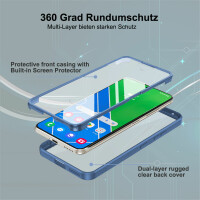 360° Grad Hülle für Samsung Galaxy S23+ vollschutz Integriertem Displayschutz Blau