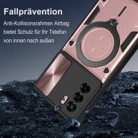 Outdoor Panzer Hülle für ZTE Handyhülle mit Slide Kameraschutz Ringhalter Bumper Blade V30 Vita Rosegold