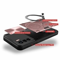 Outdoor Panzer Hülle für ZTE Handyhülle mit Slide Kameraschutz Ringhalter Bumper Blade V30 Vita Rosegold