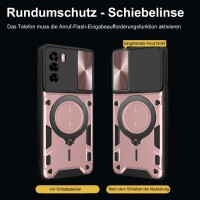 Outdoor Panzer Hülle für ZTE Handyhülle mit Slide Kameraschutz Ringhalter Bumper Blade V30 Vita Rosegold