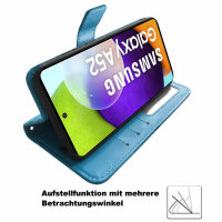 Hülle Für Samsung Galaxy A52 Handy Tasche Handyhülle Wallet Case Flip Cover Etui Blau
