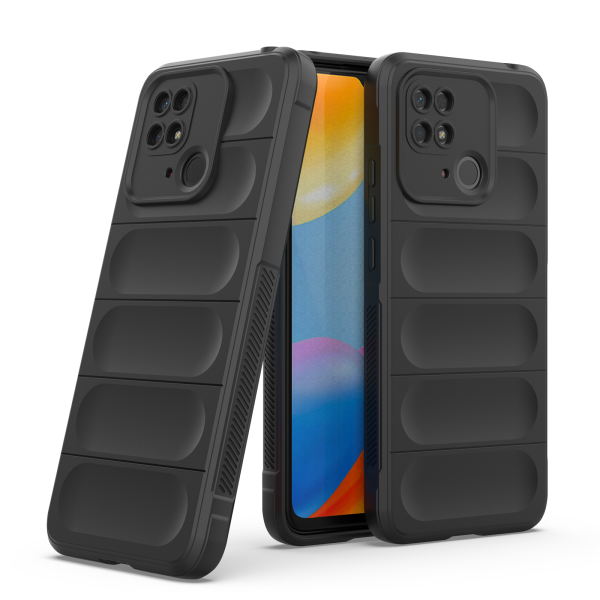 Hülle Xiaomi Redmi 10C Handyhülle Outdoor Case Back Cover Handy Tasche Bumper Schwarz