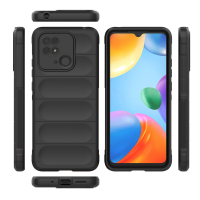 Hülle Xiaomi Redmi 10C Handyhülle Outdoor Case Back Cover Handy Tasche Bumper Schwarz