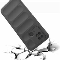 Hülle Xiaomi Redmi 10C Handyhülle Outdoor Case Back Cover Handy Tasche Bumper Schwarz