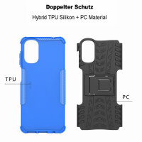 Hülle Motorola Moto G22, E32, E32 Schutzhülle Handytasche Handyhülle Silikon TPU Blau