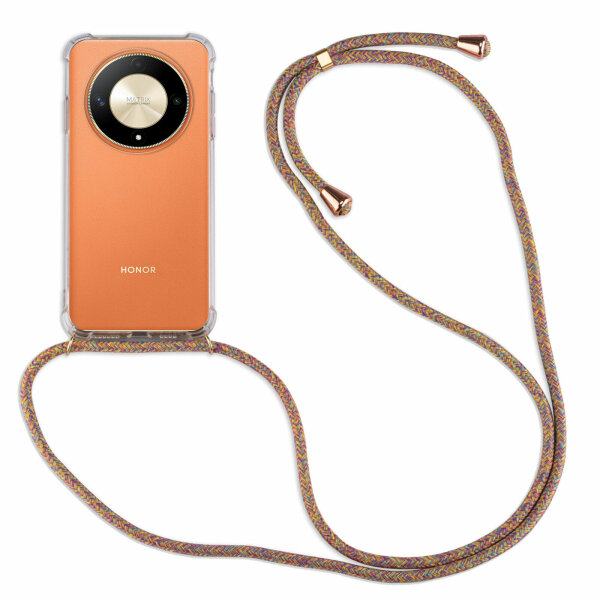 Handykette für Honor Magic 6 Lite Hülle mit Band Case Handyhülle mit Kette  Rainbow