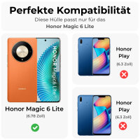 Handykette für Honor Magic 6 Lite Hülle mit Band Case Handyhülle mit Kette  Rainbow