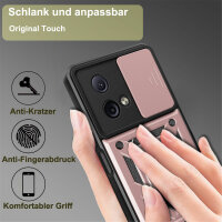 Outdoor Panzer Hülle Motorola Moto G84 Handyhülle mit Kameraschutz Ringhalter Rosegold