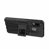 Handy Tasche für Samsung Galaxy Case Panzer Hülle Cover Schutzhülle Etui Bumper Galaxy A20e SM-A202 Schwarz