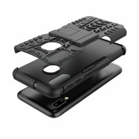 Handy Tasche für Samsung Galaxy Case Panzer Hülle Cover Schutzhülle Etui Bumper Galaxy A20e SM-A202 Schwarz