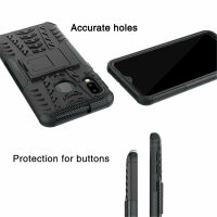 Handy Tasche für Samsung Galaxy Case Panzer Hülle Cover Schutzhülle Etui Bumper Galaxy A20e SM-A202 Schwarz