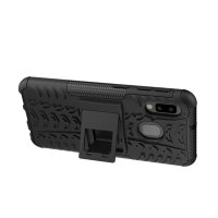 Handy Tasche für Samsung Galaxy Case Panzer Hülle Cover Schutzhülle Etui Bumper Galaxy A20e SM-A202 Schwarz