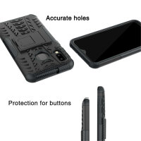 Handy Tasche für Samsung Galaxy Case Panzer Hülle Cover Schutzhülle Etui Bumper Galaxy A20e SM-A202 Schwarz