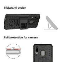 Handy Tasche für Samsung Galaxy Case Panzer Hülle Cover Schutzhülle Etui Bumper Galaxy A20e SM-A202 Schwarz