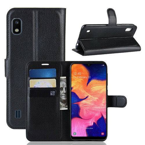 Handy Tasche für Samsung Galaxy Cover Case Buch Klapp Schutz Hülle Etui Wallet Samsung Galaxy A10 SM-A105 Schwarz