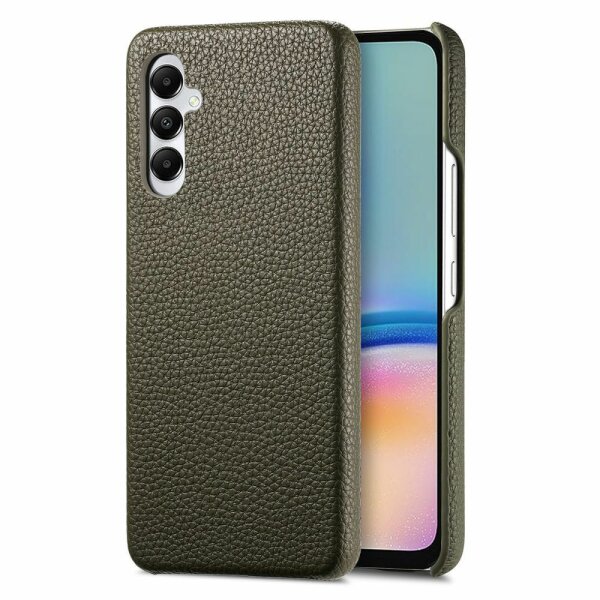 Hülle Handyhülle Stoßfeste Handy Tasche Ultra-Dünn Case Leder Bumper für Samsung Galaxy A05s Grün