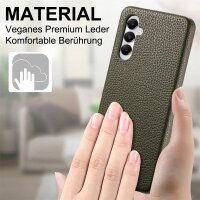 Hülle Handyhülle Stoßfeste Handy Tasche Ultra-Dünn Case Leder Bumper für Samsung Galaxy A05s Grün